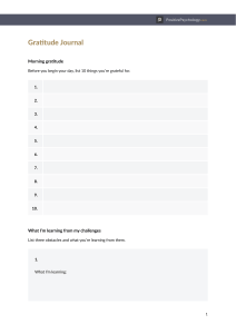 Gratitude Journal Prompts