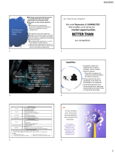 Resource-Based View (RBV) in Business Strategy