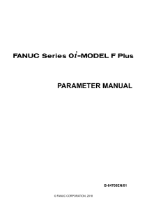FANUC Series 0i-MODEL F Plus Parameter Manual