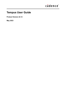 Timing Analysis & Debug Lab Guide with Tempus