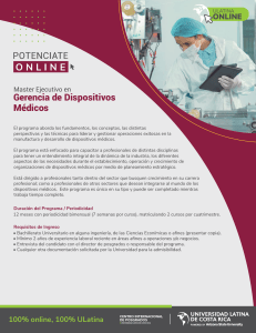Master Ejecutivo en Gerencia de Dispositivos M&eacute;dicos - ULatina