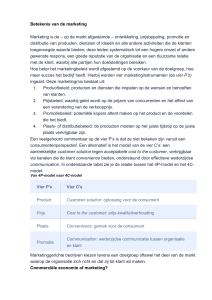 Betekenis van marketing: 4P en 4C modellen