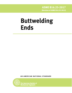 ASME B16.25-2017 Buttwelding Ends Standard