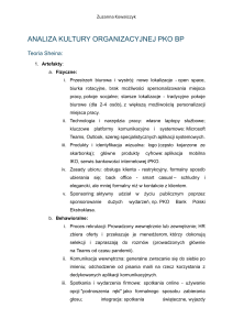 Analiza kultury organizacyjnej PKO BP