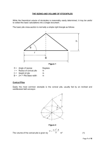 Stockpile Sizing and Volume Calculations