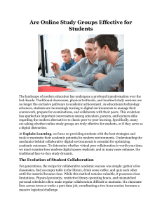 Are Online Study Groups Effective for Students?