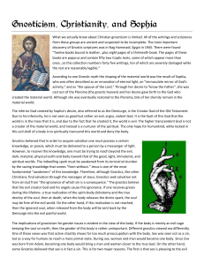 Gnosticism, Christianity, and Sophia: Academic Analysis