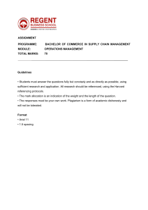 Operations Management Assignment: Ubuntu Logistics Case Study