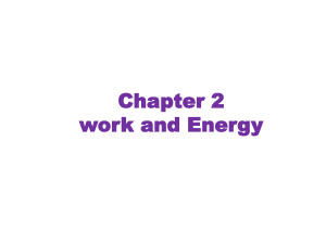 Chapter 2: Work and Energy in Physics