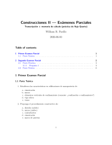 Ex&aacute;menes Parciales de Construcciones II: Teor&iacute;a y Pr&aacute;ctica