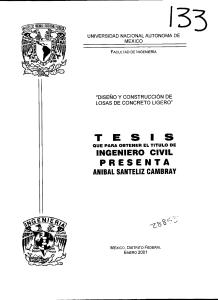Dise&ntilde;o y Construcci&oacute;n de Losas de Concreto Ligero - Tesis UNAM