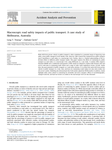 Macroscopic Road Safety Impacts of Public Transport: Melbourne Case Study
