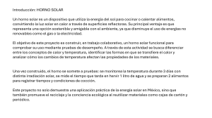 Gu&iacute;a de Proyecto: Construir un Horno Solar