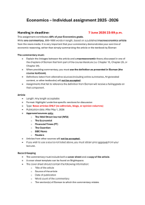 Economics Individual Assignment 2025-2026 Guide