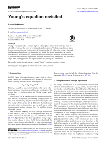 Young&rsquo;s Equation Revisited: Surface Energy vs. Tension