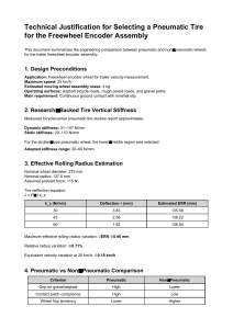 Pneumatic Tire Justification for Freewheel Encoder
