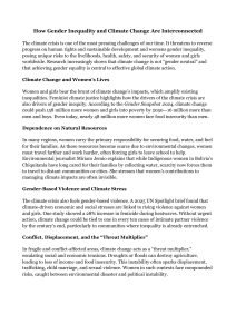 Gender Inequality & Climate Change: Interconnections Explained