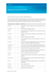 Glossary of Computer Science Command Terms