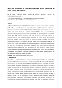 Design and Development of a Sustainable Automatic Writing Machine