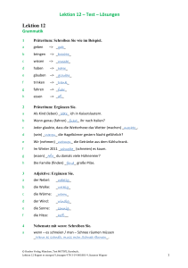 Lektion 12 Test L&ouml;sungen Deutsch