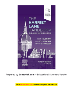 Harriet Lane Handbook 22nd Edition Pediatric Reference