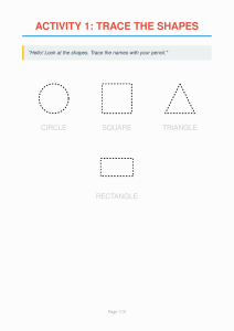 Shape Activities Workbook for Kids: Trace, Count, Draw