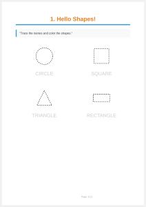 Shapes Workbook for Kids: Preschool & Kindergarten Math