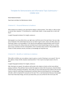 Basic Car Maintenance Checks Template