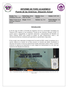 Informe Foro Acad&eacute;mico: Puente de las Am&eacute;ricas
