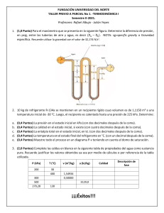 Taller Previo a Parcial de Termodin&aacute;mica I