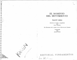 El Dominio del Movimiento: An&aacute;lisis de Movimiento de Laban
