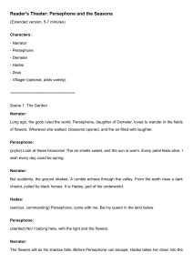 Reader's Theater: Persephone and the Seasons