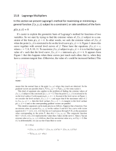 Lagrange Multipliers: Optimization with Constraints