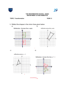 Year 8 Math Transformation Worksheet: Reflection & Translation