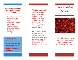 Signs, Symptoms, and Treatment of Anemia