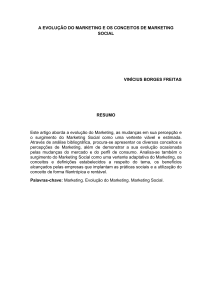 Evolu&ccedil;&atilde;o do Marketing e Conceitos de Marketing Social