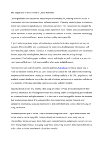Safe Access to Online Platforms: A Guide