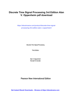 Discrete-Time Signal Processing 3rd Ed. by Oppenheim & Schafer