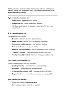 Starting a Business: A Straightforward Breakdown of the Basics
