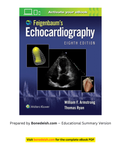Feigenbaum&rsquo;s Echocardiography 8th Edition Summary