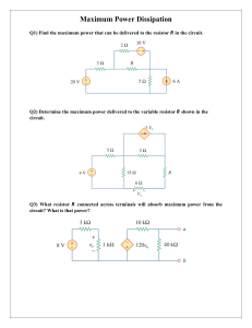 Maximum Power Dissipation Circuit Problems