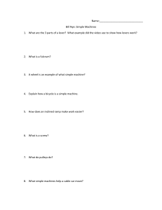 Bill Nye Simple Machines Worksheet Questions