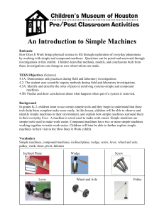 Introduction to Simple Machines Lesson Plan