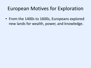 European Motives for Exploration (1400s-1600s)