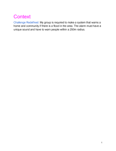 Flood Warning System Student Project: Design & Research