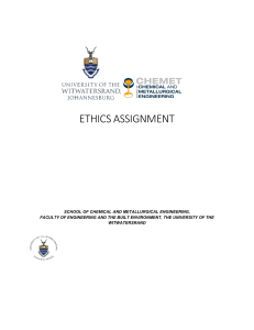 Ethics Assignment - Chemical & Metallurgical Engineering