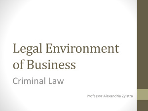 Legal Environment of Business: Criminal Law