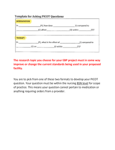 PICOT Question Template for Nursing EBP