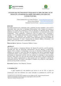 An&aacute;lise de Tecnologias na Educa&ccedil;&atilde;o: Gripe Espanhola vs. COVID-19