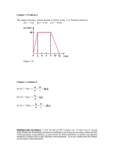 Chapter 1 Problem 6: Current Calculation from Charge Graph